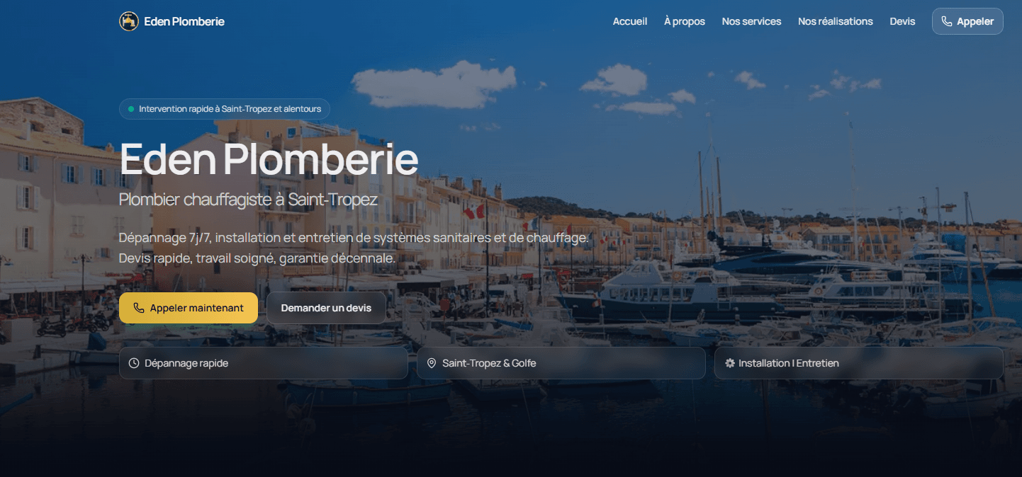 Image du projet Site plomberie