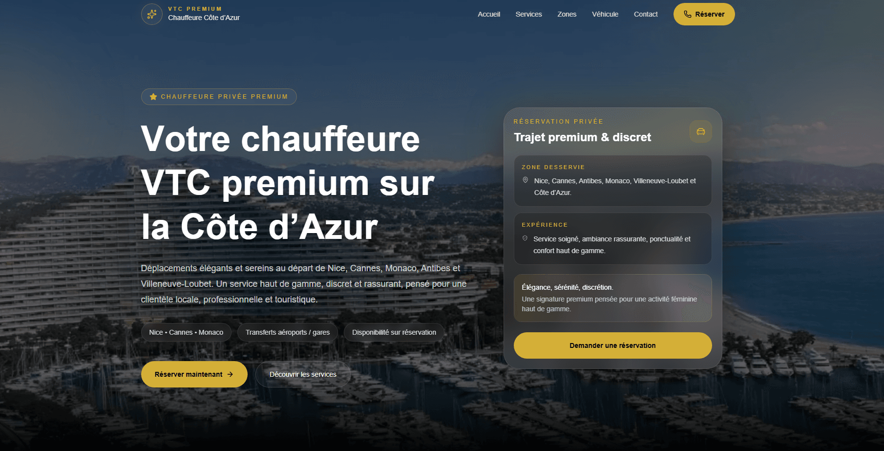 Image du projet Site VTC premium